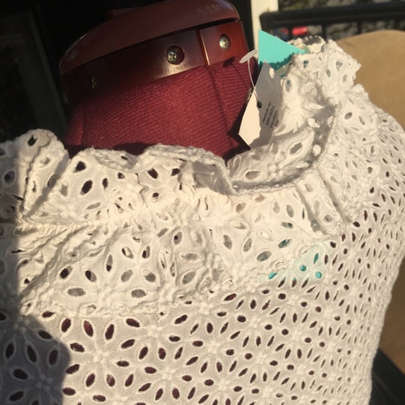 BNWT Kate Spade White Eyelet Top - sz 2A - Picture 5 of 15